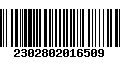 Código de Barras 2302802016509