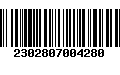 Código de Barras 2302807004280