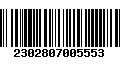 Código de Barras 2302807005553