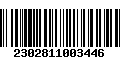 Código de Barras 2302811003446