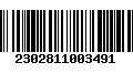 Código de Barras 2302811003491