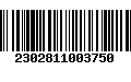 Código de Barras 2302811003750