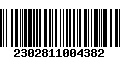 Código de Barras 2302811004382