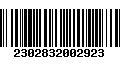 Código de Barras 2302832002923