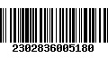 Código de Barras 2302836005180