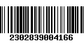 Código de Barras 2302839004166