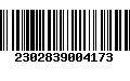 Código de Barras 2302839004173