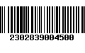 Código de Barras 2302839004500