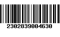 Código de Barras 2302839004630