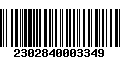 Código de Barras 2302840003349