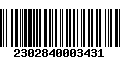 Código de Barras 2302840003431