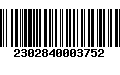 Código de Barras 2302840003752