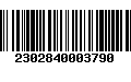 Código de Barras 2302840003790