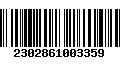 Código de Barras 2302861003359