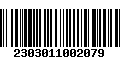 Código de Barras 2303011002079