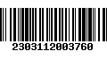 Código de Barras 2303112003760