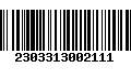 Código de Barras 2303313002111