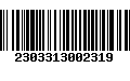 Código de Barras 2303313002319