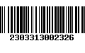 Código de Barras 2303313002326