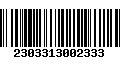 Código de Barras 2303313002333