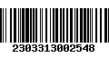 Código de Barras 2303313002548