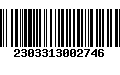 Código de Barras 2303313002746