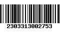 Código de Barras 2303313002753