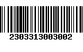 Código de Barras 2303313003002