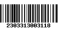 Código de Barras 2303313003118