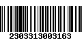 Código de Barras 2303313003163