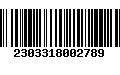 Código de Barras 2303318002789