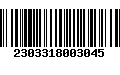 Código de Barras 2303318003045