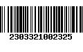 Código de Barras 2303321002325