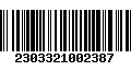 Código de Barras 2303321002387