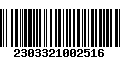 Código de Barras 2303321002516