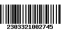 Código de Barras 2303321002745