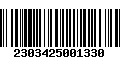 Código de Barras 2303425001330