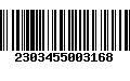 Código de Barras 2303455003168