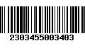 Código de Barras 2303455003403