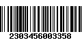 Código de Barras 2303456003358