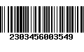 Código de Barras 2303456003549