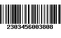 Código de Barras 2303456003808