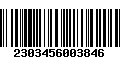 Código de Barras 2303456003846