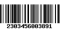 Código de Barras 2303456003891