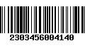 Código de Barras 2303456004140