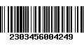 Código de Barras 2303456004249