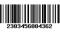 Código de Barras 2303456004362