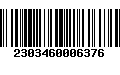 Código de Barras 2303460006376