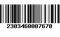 Código de Barras 2303460007670