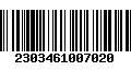 Código de Barras 2303461007020